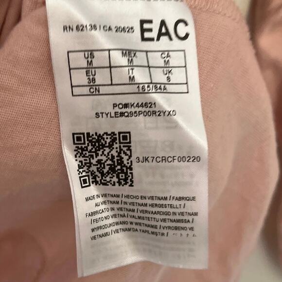 Guess Roll Tab Y2K Womens Top Sz M Soft Pink Utility Modal Preppy Academia Comfy - Picture 9 of 11